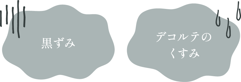黒ずみ、デコルテのくすみ